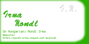 irma mondl business card